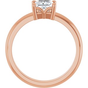 14K Rose Gold 5x5 mm Square Ring Mounting – image 3