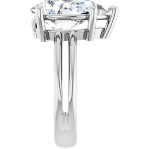 10K White Gold 14x9 mm Pear Ring Mounting – image 7