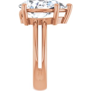 10K Rose Gold 14x9 mm Pear Ring Mounting – image 7