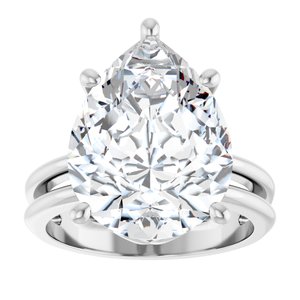 Continuum Sterling Silver 16x12 mm Pear Ring Mounting – image 5