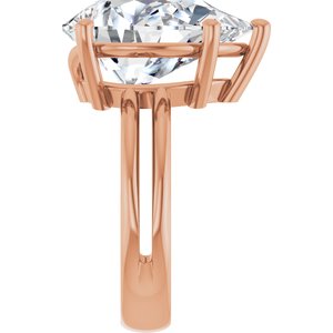 18K Rose Gold 16x12 mm Pear Ring Mounting – image 7