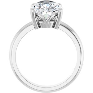 Platinum 14x9 mm Pear Ring Mounting – image 3