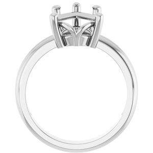 Platinum 14x9 mm Pear Ring Mounting – image 4