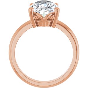 10K Rose Gold 14x9 mm Pear Ring Mounting – image 3