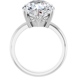 14K X1 White Gold 16x12 mm Pear Ring Mounting – image 3