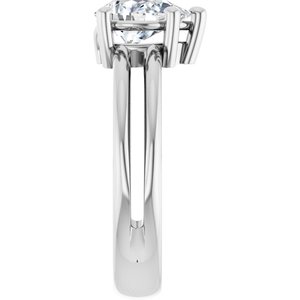 14K White Gold 8x6 mm Pear Ring Mounting – image 7