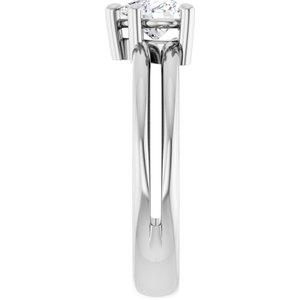 10K White Gold 5.5x5.5 mm Heart Ring Mounting – image 7