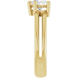18K Yellow Gold 5.5x5.5 mm Heart Ring Mounting – image 7