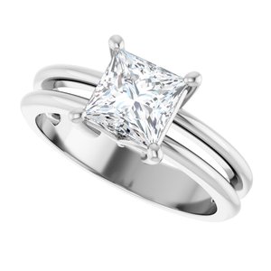 Platinum 6x6 mm Square Ring Mounting – image 8