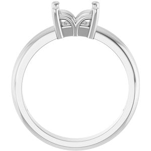 Continuum Sterling Silver 6x6 mm Square Ring Mounting – image 4
