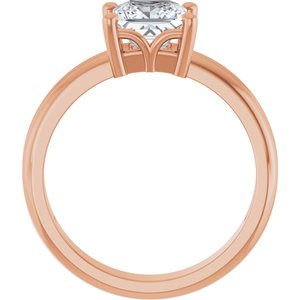 10K Rose Gold 6x6 mm Square Ring Mounting – image 3