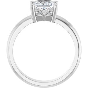 Sterling Silver 6x6 mm Square Ring Mounting – image 3