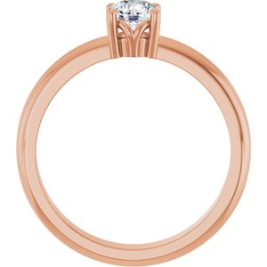 10K Rose Gold 4.8 mm Round Ring Mounting – image 3