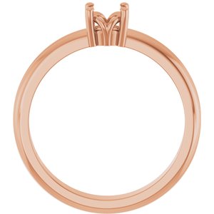 10K Rose Gold 4.8 mm Round Ring Mounting – image 4