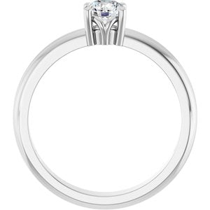Sterling Silver 4.8 mm Round Ring Mounting – image 3