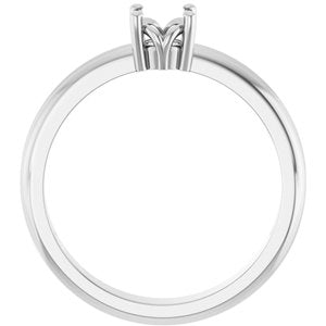Sterling Silver 4.8 mm Round Ring Mounting – image 4