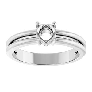 Continuum Sterling Silver 4.8 mm Round Ring Mounting – image 6