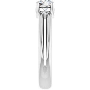 10K White Gold 4.8 mm Round Ring Mounting – image 7