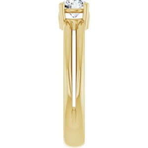 14K Yellow Gold 4.8 mm Round Ring Mounting – image 7