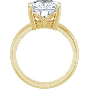 14K Yellow Gold 10x10 mm Cushion Ring Mounting – image 3