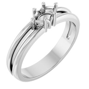 Continuum Sterling Silver 6x3.5 mm Marquise Ring Mounting – image 2
