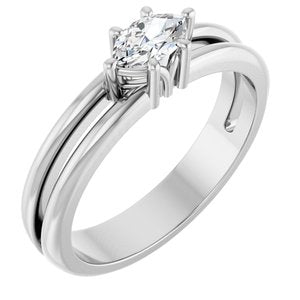 Continuum Sterling Silver 6x3.5 mm Marquise Ring Mounting
