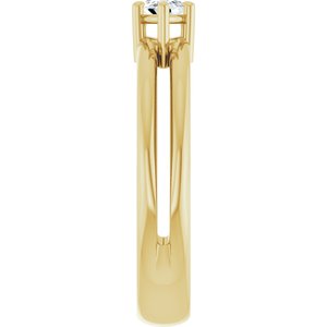 18K Yellow Gold 6x3.5 mm Marquise Ring Mounting – image 7