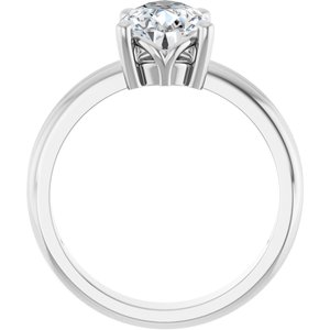 Platinum 10x7 mm Pear Ring Mounting – image 3