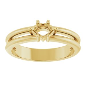 10K Yellow Gold 6x3.5 mm Marquise Ring Mounting – image 6