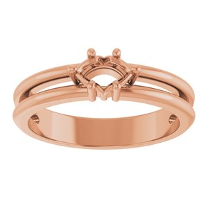 18K Rose Gold 6x3.5 mm Marquise Ring Mounting – image 6