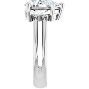 14K White Gold 10x7 mm Pear Ring Mounting – image 7