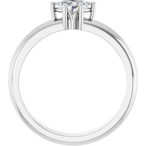 14K X1 White Gold 6x3.5 mm Marquise Ring Mounting – image 3