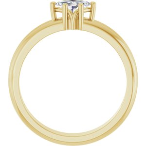 14K Yellow Gold 6x3.5 mm Marquise Ring Mounting – image 3