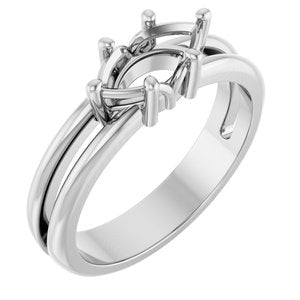 10K White Gold 9x4.5 mm Marquise Ring Mounting – image 2