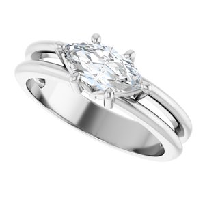 Sterling Silver 9x4.5 mm Marquise Ring Mounting – image 8