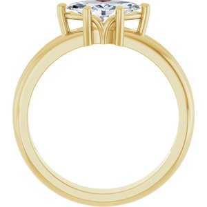 10K Yellow Gold 9x4.5 mm Marquise Ring Mounting – image 3