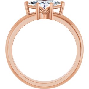 18K Rose Gold 9x4.5 mm Marquise Ring Mounting – image 3