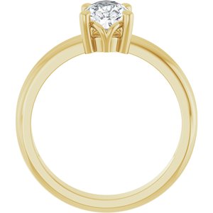 18K Yellow Gold 9x5.5 mm Pear Ring Mounting – image 3