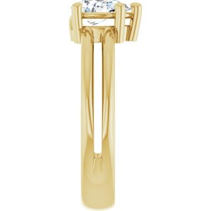 10K Yellow Gold 7x4.5 mm Pear Ring Mounting – image 7