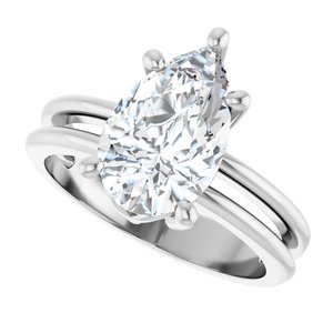 Continuum Sterling Silver 12x7.5 mm Pear Ring Mounting – image 8