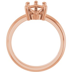 10K Rose Gold 12x7.5 mm Pear Ring Mounting – image 4