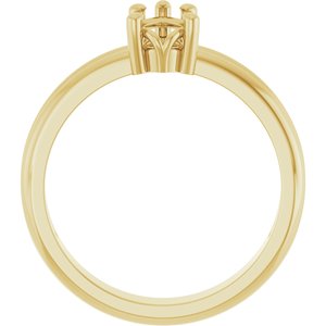 10K Yellow Gold 7x4.5 mm Pear Ring Mounting – image 4