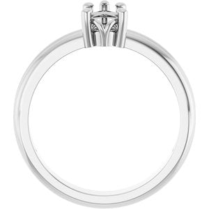 Platinum 7x4.5 mm Pear Ring Mounting – image 4
