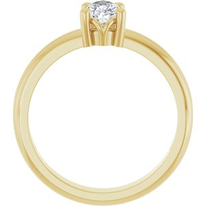 10K Yellow Gold 7x4.5 mm Pear Ring Mounting – image 3