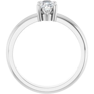 Platinum 7x4.5 mm Pear Ring Mounting – image 3