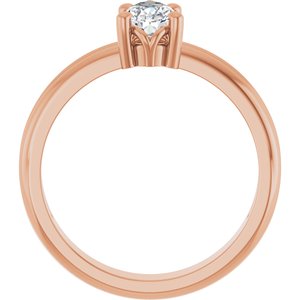 10K Rose Gold 7x4.5 mm Pear Ring Mounting – image 3