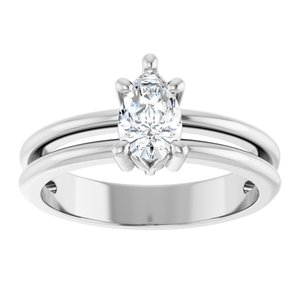 Platinum 7x4.5 mm Pear Ring Mounting – image 5