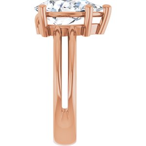 10K Rose Gold 12x7.5 mm Pear Ring Mounting – image 7