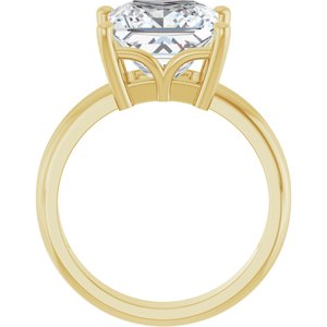 14K Yellow Gold 9x9 mm Square Ring Mounting – image 3