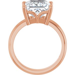 10K Rose Gold 9x9 mm Square Ring Mounting – image 3